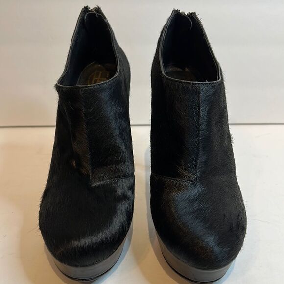 💥 Host Pick💥 House Of Harlow Black Calf Hair Ankle‎ Booties Size 36 - Picture 3 of 15